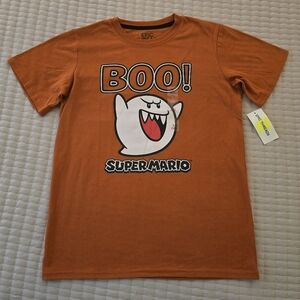 Super Mario 'BOO!' Graphic Tee - Orange